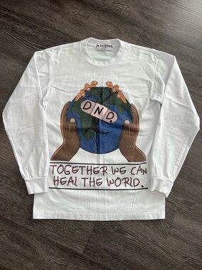 DND Do Not Disturb by Ferris “Heal The World” Graphic Long Sleeve Tee